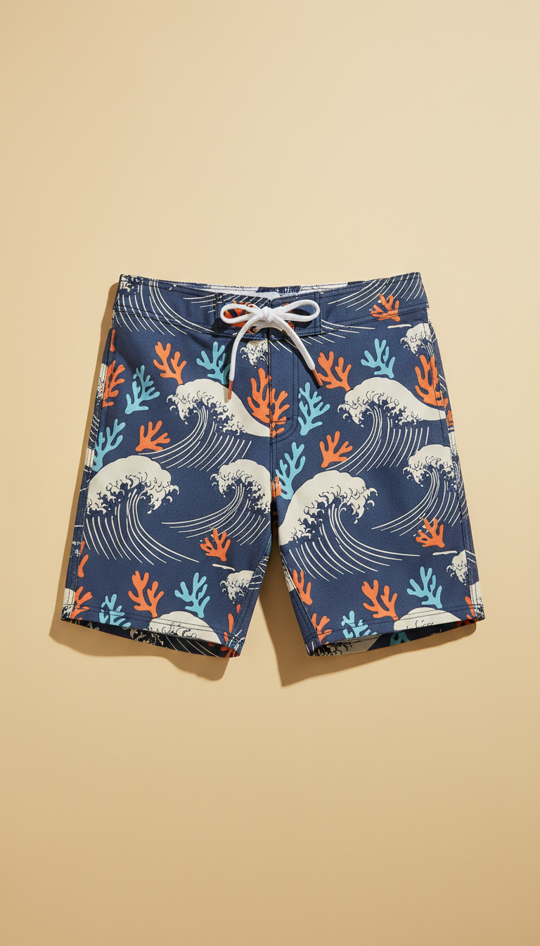Monochrome Boardshorts—Quick-Dry
